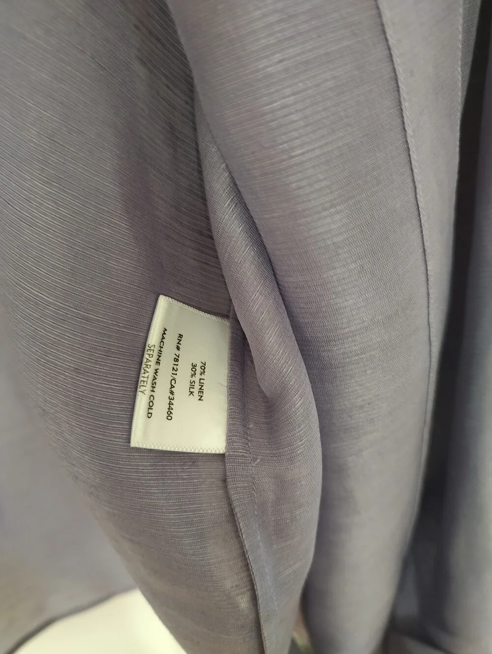 Eileen Fisher Sheer Lavender Kimono-Style Open Cardigan